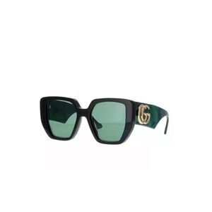 Gucci Black and Green Sunglasses